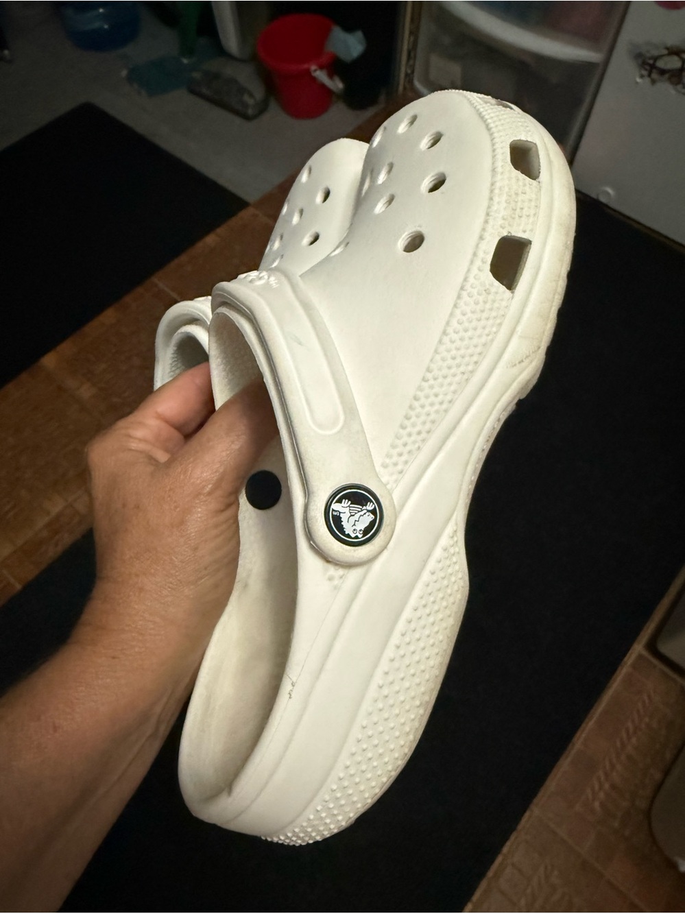 Crocs White Classic Slip-On - Picture 3 of 5